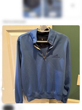Fairway & Greene Blue Men's Quarter-Zip Pullover Sweater